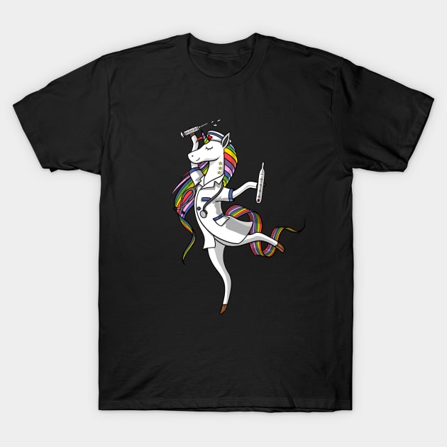 Unicorn Nurse T-Shirt by underheaven